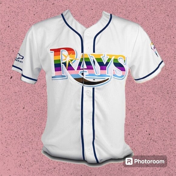 MLB Other - Tampa Bay Rays Pride Month Jersey XL SGA Tropicana Field Florida Rainbow Logo